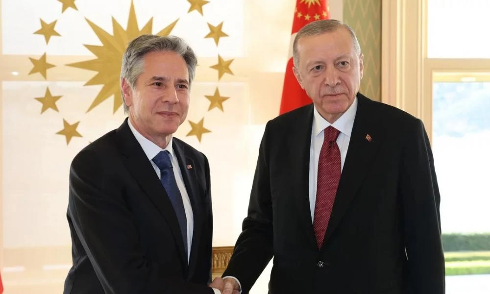 Ολοκληρώθηκε το τετ α τετ Μπλίνκεν-Ερντογάν-Το απόγευμα η συνάντηση με Μητσοτάκη